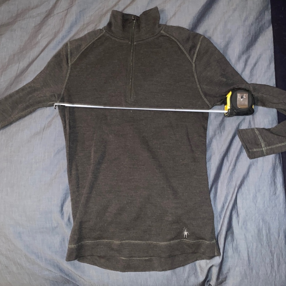 Smartwool Women's Green Merino 250 Base Layer Quarter Zip Pullover Top small